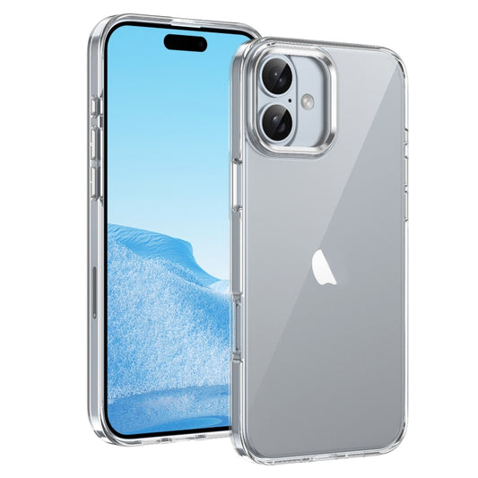 For iPhone 16 Plus Ice Feel HD Transparent PC Full Coverage Phone Case(Silver) - iPhone 16 Plus Cases by buy2fix | Online Shopping UK | buy2fix