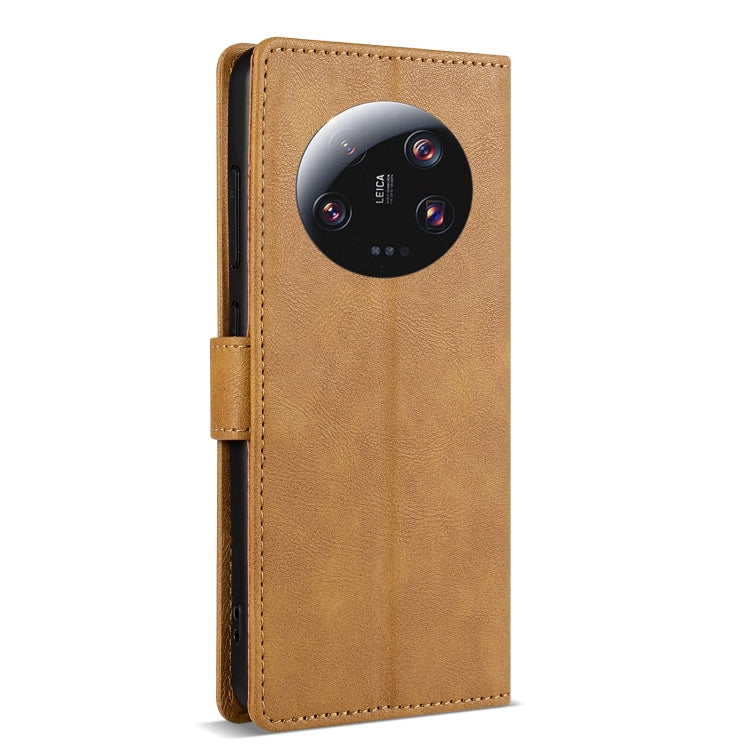 For Xiaomi 14 Ultra N.BEKUS CSJ-P1 Solid Color Leather Phone Case(Brown) - 14 Ultra Cases by N.BEKUS | Online Shopping UK | buy2fix