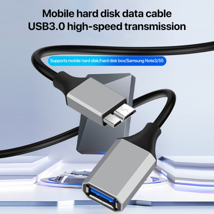 USB 3.0 A Female to Micro B Mobile Hard Disk Adapter Cable, Length:0.5m - USB 3.0 by buy2fix | Online Shopping UK | buy2fix