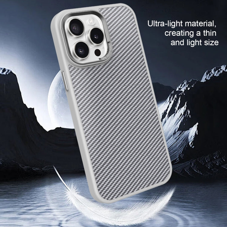 For iPhone 12 Carbon Fiber Texture MagSafe Magnetic Shockproof Phone Case(Black) - iPhone 12 / 12 Pro Cases by buy2fix | Online Shopping UK | buy2fix