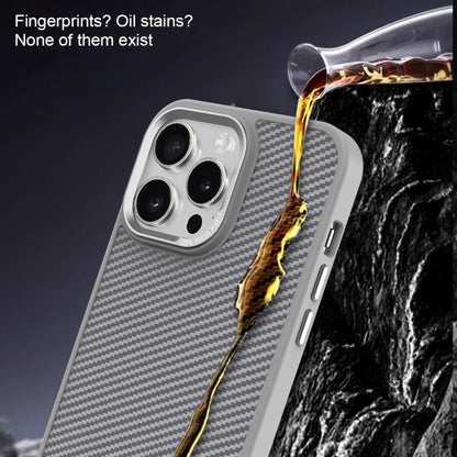 For iPhone 15 Pro Carbon Fiber Texture MagSafe Magnetic Shockproof Phone Case(Black) - iPhone 15 Pro Cases by buy2fix | Online Shopping UK | buy2fix