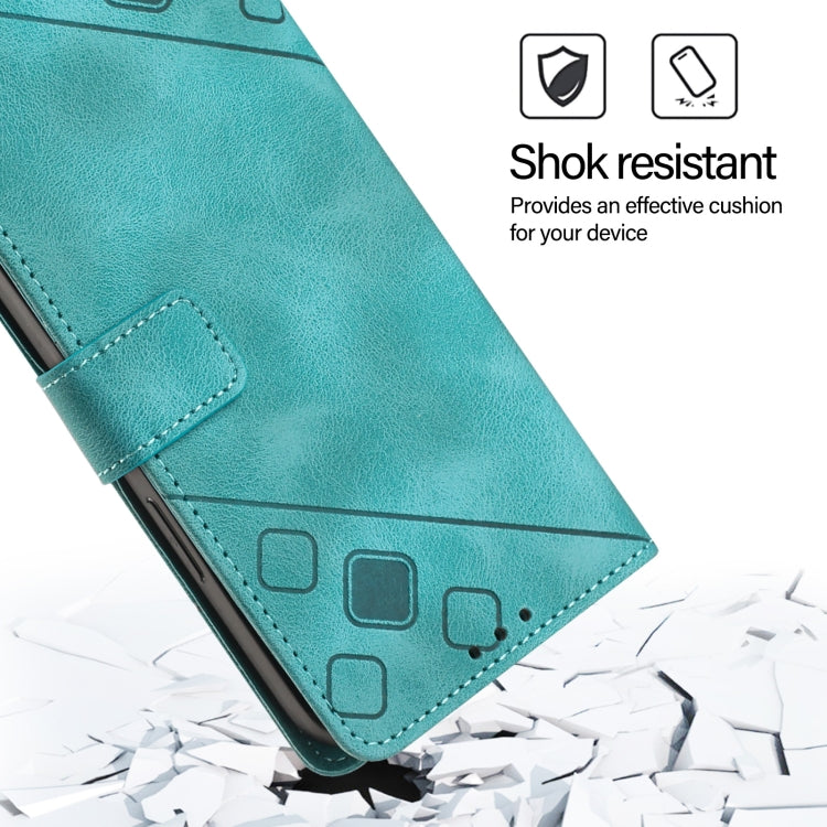 For Redmi K70 Ultra 5G Global Skin-feel Embossed Leather Phone Case(Green) - Xiaomi Cases by buy2fix | Online Shopping UK | buy2fix