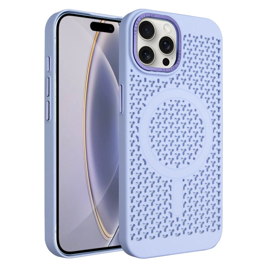 For iPhone 16 Pro Max Ice Feeling Cooling MagSafe Magnetic Phone Case(Light Purple) - iPhone 16 Pro Max Cases by buy2fix | Online Shopping UK | buy2fix