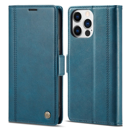 For iPhone 16 Pro LC.IMEEKE Skin-friendly Card Slots Leather Phone Case(Blue) - iPhone 16 Pro Cases by LC.IMEEKE | Online Shopping UK | buy2fix