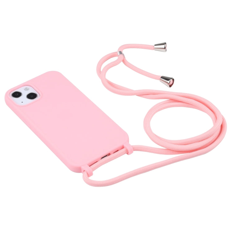 For iPhone 16 Plus Candy Colors TPU Protective Phone Case with Lanyard(Pink) - iPhone 16 Plus Cases by buy2fix | Online Shopping UK | buy2fix