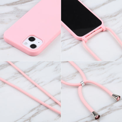 For iPhone 16 Plus Candy Colors TPU Protective Phone Case with Lanyard(Pink) - iPhone 16 Plus Cases by buy2fix | Online Shopping UK | buy2fix