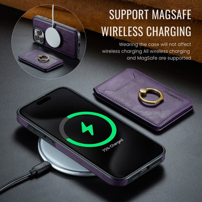 For iPhone 12 Pro Max DG.MING K1 MagSafe Detachable Wallet RFID Back Cover Phone Case(Purple) - iPhone 12 Pro Max Cases by DG.MING | Online Shopping UK | buy2fix