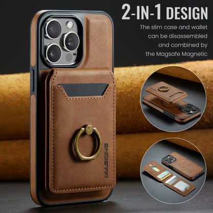 For iPhone 12 Pro DG.MING K1 MagSafe Detachable Wallet RFID Back Cover Phone Case(Brown) - iPhone 12 / 12 Pro Cases by DG.MING | Online Shopping UK | buy2fix