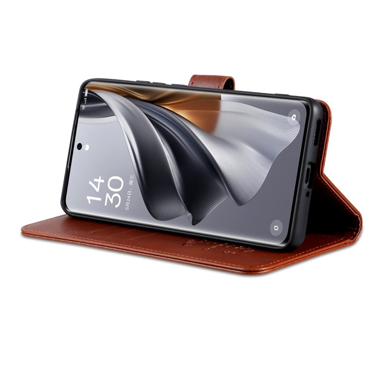 For Redmi Note 14 Pro 5G AZNS Sheepskin Texture Flip Leather Phone Case(Brown) - Note 14 Pro Cases by AZNS | Online Shopping UK | buy2fix