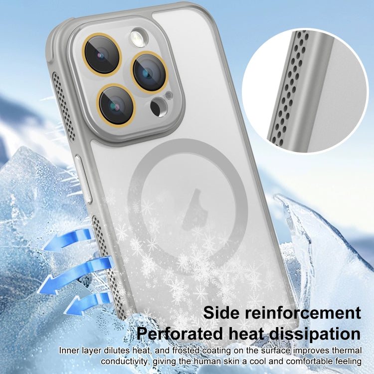 For iPhone 14 Side Cooling Skin Feel Frosted MagSafe Magnetic Phone Case(Blue) - iPhone 14 Cases by buy2fix | Online Shopping UK | buy2fix