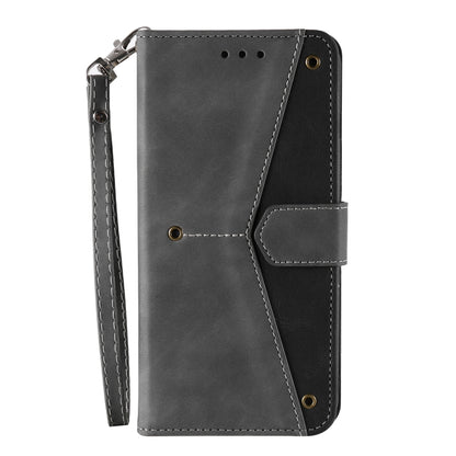 For Google Pixel 9 Pro XL Nail Skin Feel Stitching Calf Texture Leather Phone Case(Grey) - Google Cases by buy2fix | Online Shopping UK | buy2fix