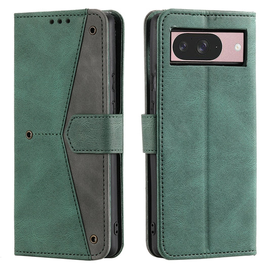 For Google Pixel 9 / 9 Pro Nail Skin Feel Stitching Calf Texture Leather Phone Case(Green) - Google Cases by buy2fix | Online Shopping UK | buy2fix