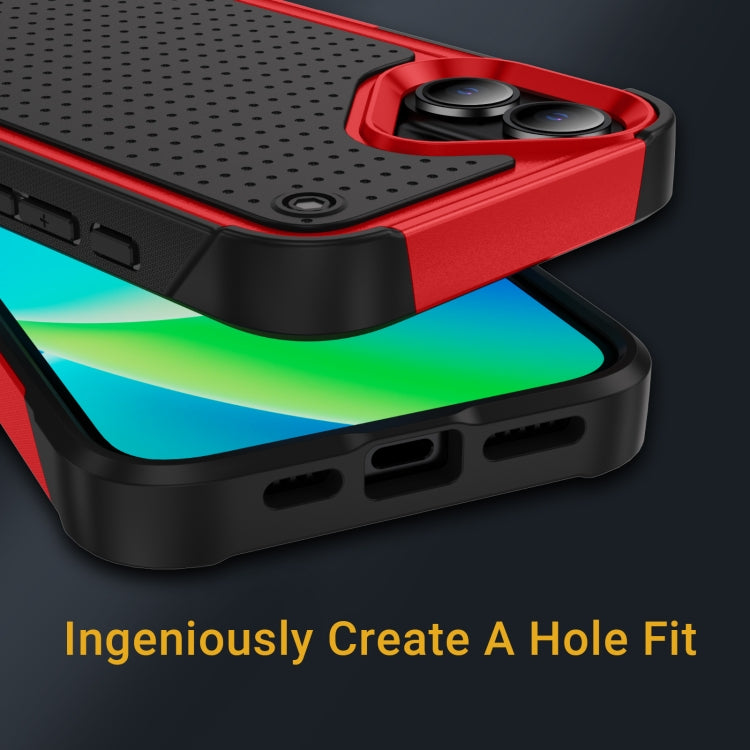 For iPhone 16 Plus PC + TPU Shockproof Protective Phone Case(Red+Black) - iPhone 16 Plus Cases by buy2fix | Online Shopping UK | buy2fix