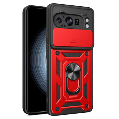 For Google Pixel 9 Pro XL Sliding Camera Cover Design TPU+PC Phone Case(Red) - Google Cases by buy2fix | Online Shopping UK | buy2fix