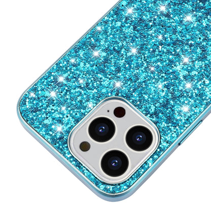 For iPhone 16 Pro Glitter Powder Shockproof TPU Phone Case(Black) - iPhone 16 Pro Cases by buy2fix | Online Shopping UK | buy2fix