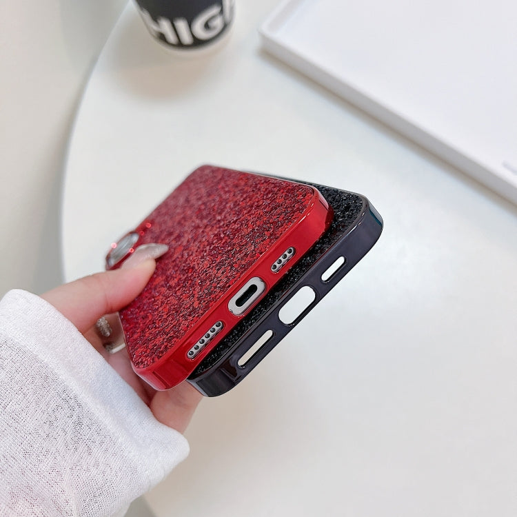 For iPhone 16 Plus Glitter Powder Shockproof TPU Phone Case(Red) - iPhone 16 Plus Cases by buy2fix | Online Shopping UK | buy2fix