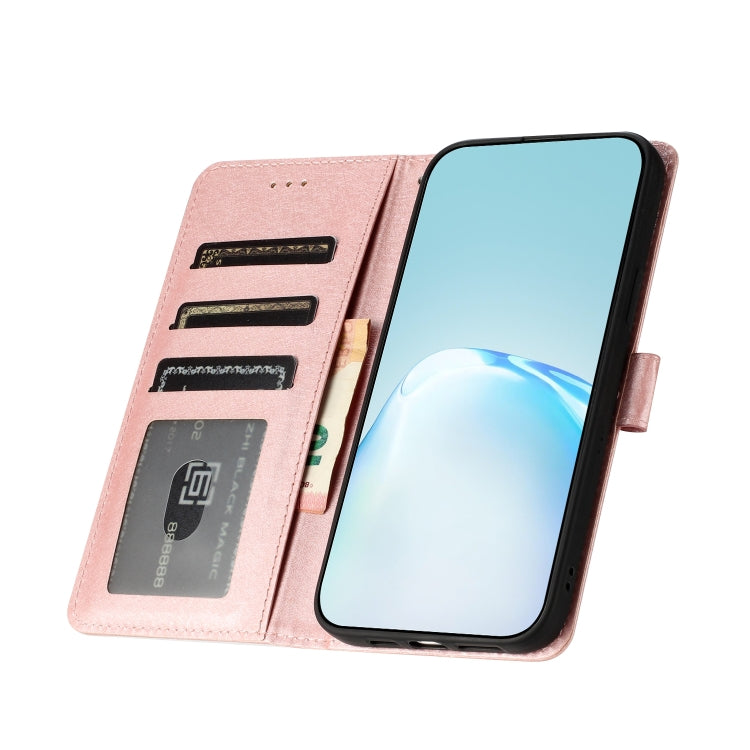 For iPhone 16 Pro Silk Texture Horizontal Flip Leather Phone Case(Rose Gold) - iPhone 16 Pro Cases by buy2fix | Online Shopping UK | buy2fix