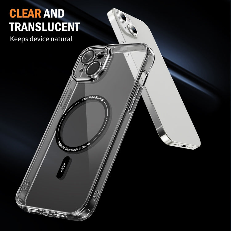 For iPhone 13 Airbag Magsafe PC Hybrid TPU Phone Case(Clear Black) - iPhone 13 Cases by buy2fix | Online Shopping UK | buy2fix