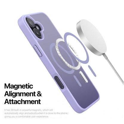 For iPhone 16 DUX DUCIS Yind Series MagSafe TPU Hybrid PC Phone Case(Light Purple) - iPhone 16 Cases by DUX DUCIS | Online Shopping UK | buy2fix