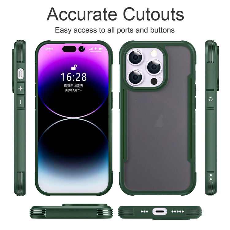 For iPhone 16 Pro Skin Feel Frosted PC Hybrid TPU Phone Case(Green) - iPhone 16 Pro Cases by buy2fix | Online Shopping UK | buy2fix