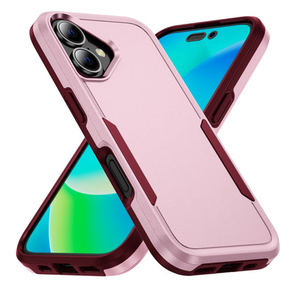 For iPhone 16 Plus Pioneer Armor Heavy Duty PC + TPU Phone Case(Pink+Rose Red) - iPhone 16 Plus Cases by buy2fix | Online Shopping UK | buy2fix