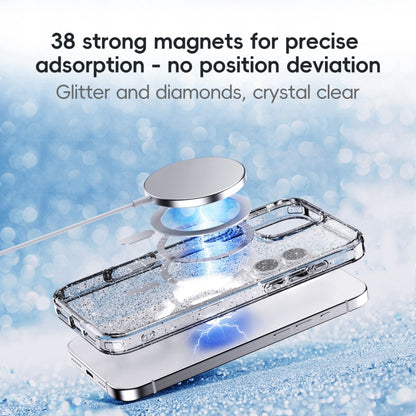 For iPhone 16 Pro Max Glitter Powder MagSafe Magnetic Phone Case(Transparent) - iPhone 16 Pro Max Cases by buy2fix | Online Shopping UK | buy2fix