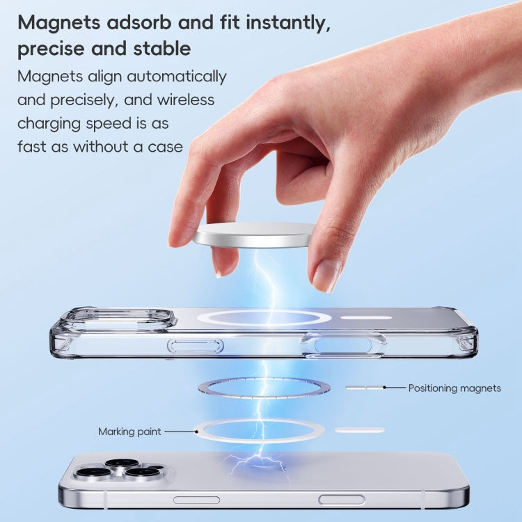 For iPhone 16 Pro Crystal Clear Frosted MagSafe Magnetic Phone Case(Transparent Black) - iPhone 16 Pro Cases by buy2fix | Online Shopping UK | buy2fix