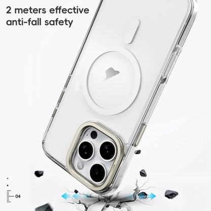 For iPhone 16 Pro Mirror Crystal Clear Lens Holder MagSafe Magnetic Phone Case(Transparent) - iPhone 16 Pro Cases by buy2fix | Online Shopping UK | buy2fix