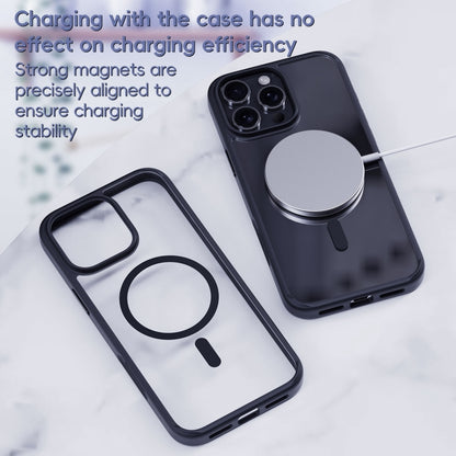 For iPhone 16 Pro Max Ming Shield Series MagSafe Magnetic Phone Case(Black) - iPhone 16 Pro Max Cases by buy2fix | Online Shopping UK | buy2fix