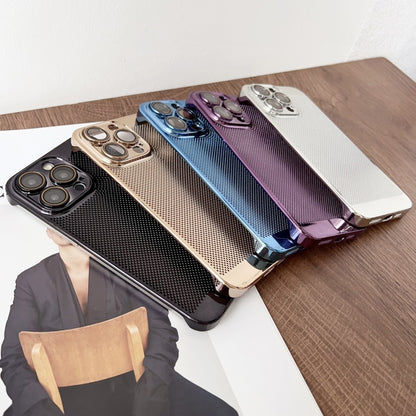 For iPhone 15 Electroplated PC Frameless Cooling Phone Case(Purple) - iPhone 15 Cases by buy2fix | Online Shopping UK | buy2fix