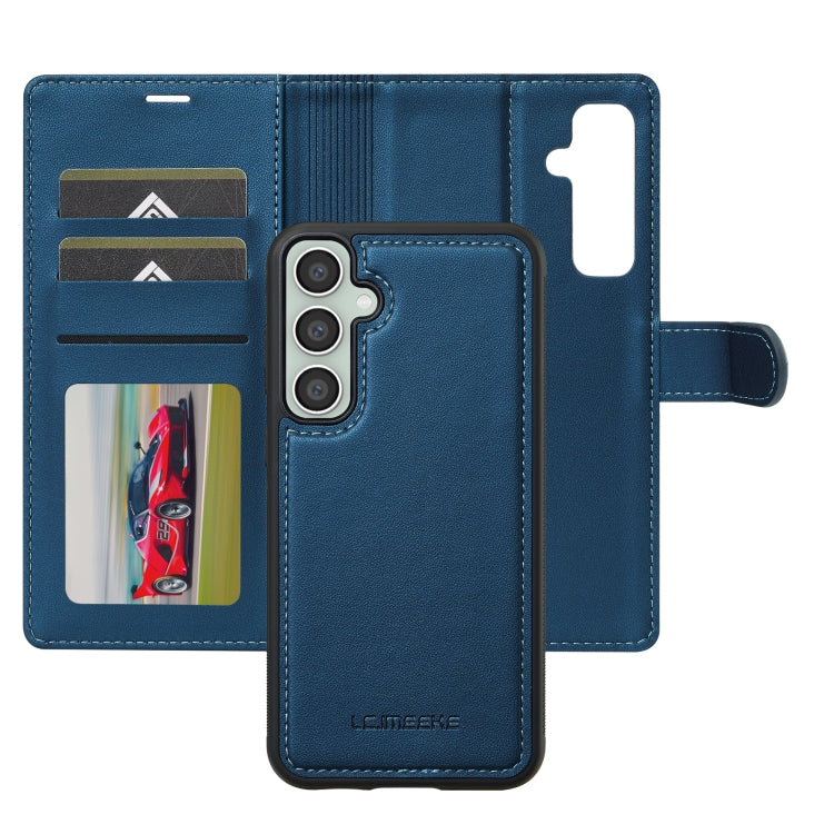 For Samsung Galaxy S23 FE 5G LC.IMEEKE L2 Series Detachable Magsafe PU Phone Case with Lanyard(Blue) - Galaxy S23 FE 5G Cases by LC.IMEEKE | Online Shopping UK | buy2fix