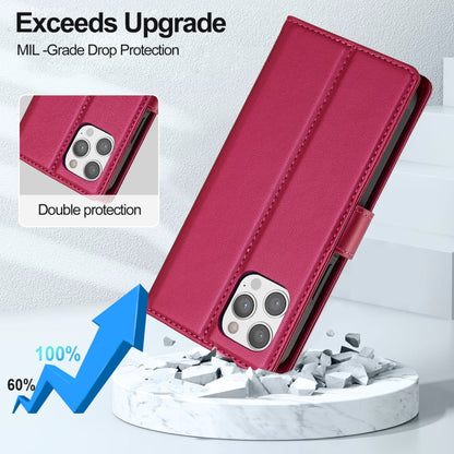 For iPhone 14 Pro Max LC.IMEEKE L2 Series Detachable Magsafe PU Phone Case with Lanyard(Red) - iPhone 14 Pro Max Cases by LC.IMEEKE | Online Shopping UK | buy2fix