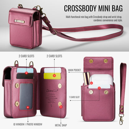 CaseMe Me50 Mini Universal Bag for Apple and Samsung Headphones + Lipstick(Wine Red) - For AirPods 1/2 by CaseMe | Online Shopping UK | buy2fix