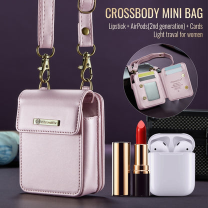 CaseMe Me50 Mini Universal Bag for Apple and Samsung Headphones + Lipstick(Pink) - For AirPods 1/2 by CaseMe | Online Shopping UK | buy2fix