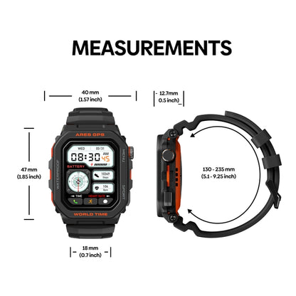 Zeblaze Ares GPS Rugged GPS Smart Watch, Support Heart Rate / Pulse Ox Blood Oxygen(Lava Black) - Smart Watches by Zeblaze | Online Shopping UK | buy2fix