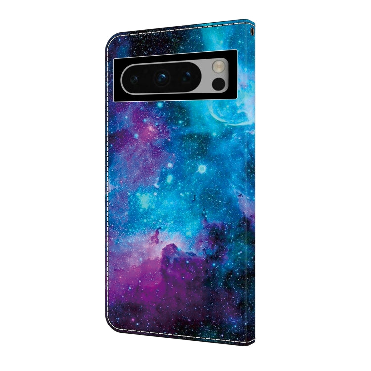 For Google Pixel 9 Pro XL Crystal Painted Leather Phone case(Starry Sky) - Google Cases by buy2fix | Online Shopping UK | buy2fix