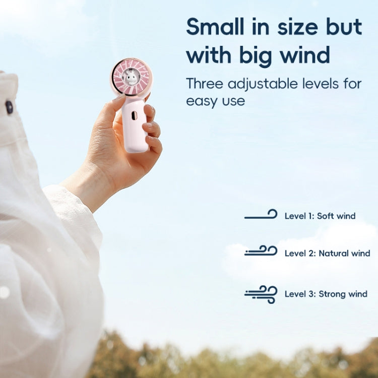 Mini Turbine Handheld Cute Rabbit Electric Fan(White) - Electric Fans by buy2fix | Online Shopping UK | buy2fix