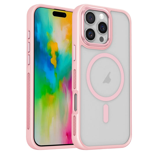 For iPhone 16 Pro Max Breathable Skin Feel Frosted MagSafe Magnetic Phone Case(Pink) - iPhone 16 Pro Max Cases by buy2fix | Online Shopping UK | buy2fix