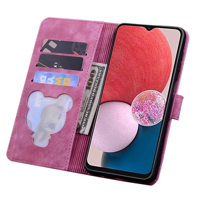 For Google Pixel 9 Pro XL Cartoon Sakura Cat Embossed Leather Phone Case(Rose Red) - Google Cases by buy2fix | Online Shopping UK | buy2fix