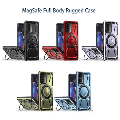 For Motorola Moto G 5G 2024 Armor II Series MagSafe Magnetic Holder Phone Case(Black) - Motorola Cases by buy2fix | Online Shopping UK | buy2fix