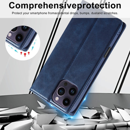 For iPhone 16 Pro Max LC.IMEEKE RFID Anti-theft Leather Phone Case(Blue) - iPhone 16 Pro Max Cases by LC.IMEEKE | Online Shopping UK | buy2fix