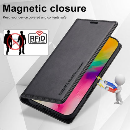 For iPhone 16 LC.IMEEKE RFID Anti-theft Leather Phone Case(Black) - iPhone 16 Cases by LC.IMEEKE | Online Shopping UK | buy2fix