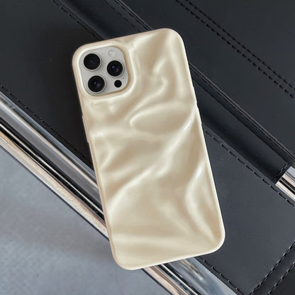 For iPhone 16 Pro Water Ripple Electroplating Paint TPU Phone Case(Milky White) - iPhone 16 Pro Cases by buy2fix | Online Shopping UK | buy2fix