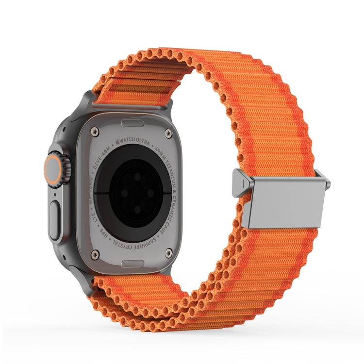 For Apple Watch Series 3 42mm DUX DUCIS YC Series Ocean Nylon Watch Band(Orange) - Watch Bands by DUX DUCIS | Online Shopping UK | buy2fix