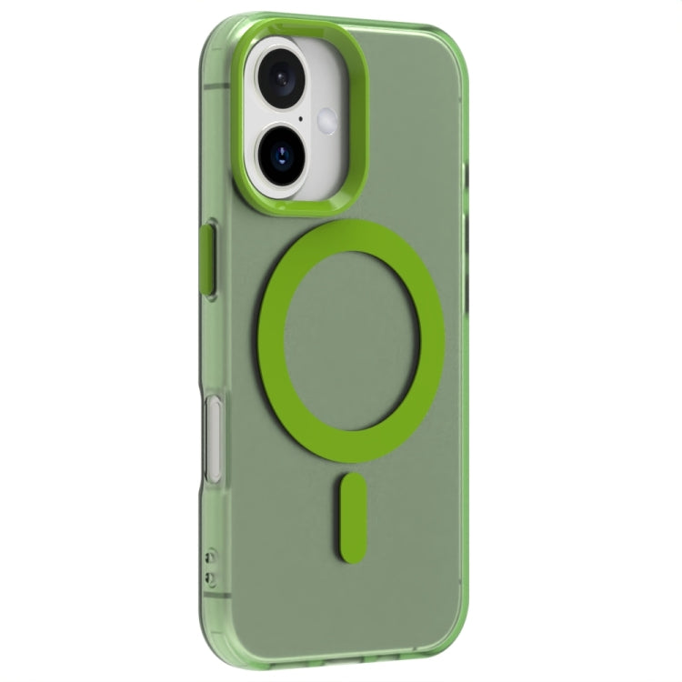 For iPhone 16 Candy Magsafe PC Hybrid TPU Phone Case(Green) - iPhone 16 Cases by buy2fix | Online Shopping UK | buy2fix