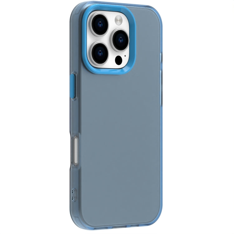 For iPhone 16 Pro Max Candy PC Hybrid TPU Shockproof Phone Case(Blue) - iPhone 16 Pro Max Cases by buy2fix | Online Shopping UK | buy2fix