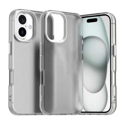 For iPhone 16 Plus Candy PC Hybrid TPU Shockproof Phone Case(White) - iPhone 16 Plus Cases by buy2fix | Online Shopping UK | buy2fix