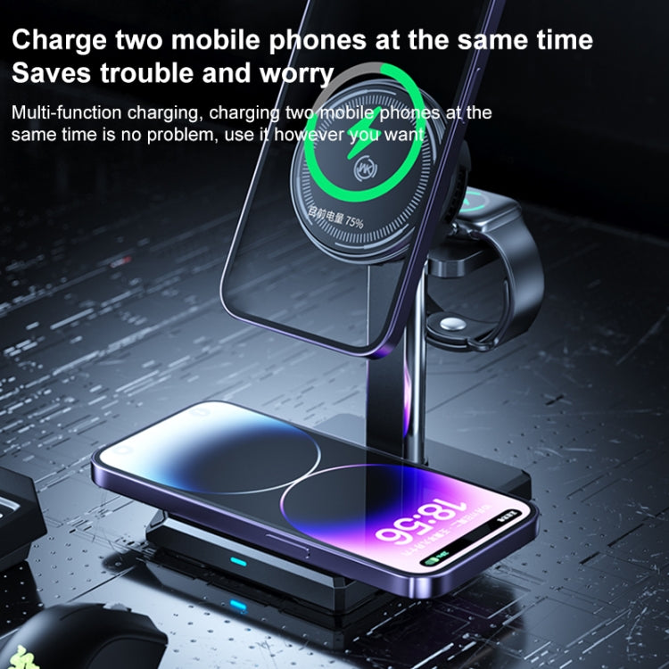 WK WP-U176 15W 4 in 1 Magnetic Cooling Wireless Charging Holder(White) - Wireless Charger by WK | Online Shopping UK | buy2fix