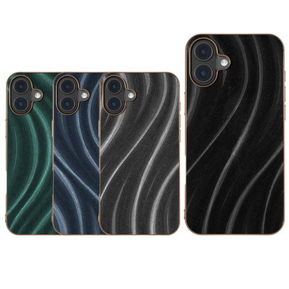 For iPhone 16 Nano Electroplating Galactic Pattern Protective Phone Case(Black) - iPhone 16 Cases by buy2fix | Online Shopping UK | buy2fix