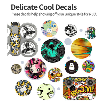 For DJI Neo 2pcs Combo Drone Body Protective Stickers(Green Hat Man + Cute Ducks) - Stickers by Sunnylife | Online Shopping UK | buy2fix